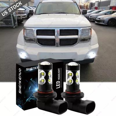 LED Headlight Kit H10 9145 6000K White Fog Light Bulbs For DODGE Nitro 2007-2009 • $10.45