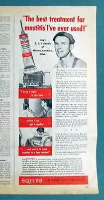 1950 Animal Care Ad Photo Endorsement By E J Lubeck Of Milton Junction Wisc. • $8.95