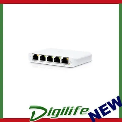 Ubiquiti USW Flex Mini 5 Port Gigabit Switch Managed UniFi Layer 2 1x PoE Input • $74.95