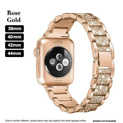 $13.55 • Buy Bling Metal Strap Band For Apple Watch Band Series 8 7 6 5 38 40 42 44 41 45mm