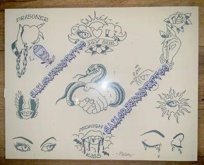 Mike “Rollo” Malone 1980 Rare Traditional Vintage Style Tattoo Flash • $29.99