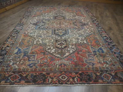 Geometric Turkish Vintage RugFarmhouse Vintage Anatolian Village Rug 6.8x10.3Ft • $0.99