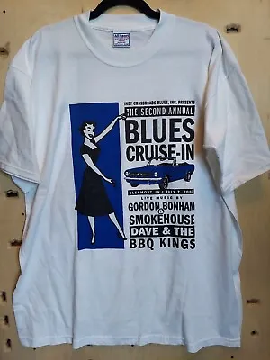 Vintage 2002 AllSport Gordon Bonham Band Indy Blues Graphic Tee Shirt USA • $19.99