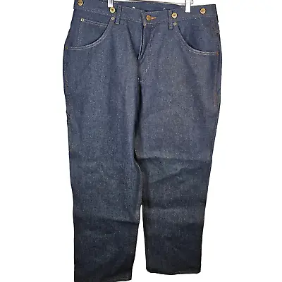 Key Denim Logger Dungaree Jeans Mens 38x32 New Vintage Blue Suspender Buttons • $35.95