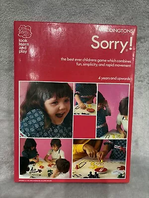 Vintage Waddingtons Sorry Board Game  1975 Edition • £11