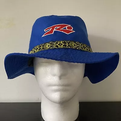 Vintage 90s Rusty Bucket Hat - Blue Surf Embroidered Rare • $23.95
