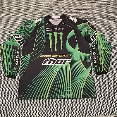 Thor Monster Energy Pro Circuit Motocross Long Sleeve Jersey - Size Large • $59.99