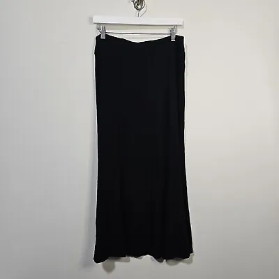 J. JILL Womens Maxi Skirt Size Small Black A-line Pull On Stretch Jersey Knit • $20