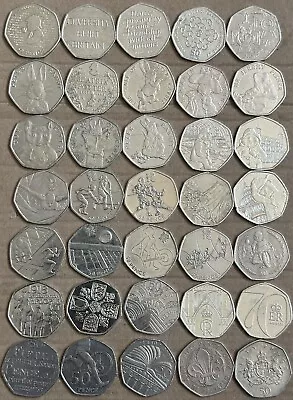 35 X 50p Coins Job Lot All Different 50p Inc Olympic 50p Rare Set Coin Bundle • £26