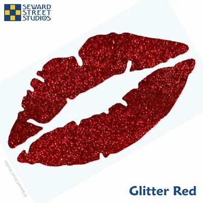 Lips Red Glitter Helmet Decal Bike Motorcycle Frame Sticker #0992G • $6.86