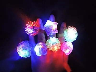$24.99 • Buy Soft Jelly Pump Light Up Rings With Flashing Blinking LED Lights 24 Pcs