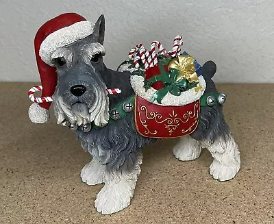 Danbury Mint Miniature Schnauzer Christmas Santa Dog  Large Figure ** Read! • $90.25