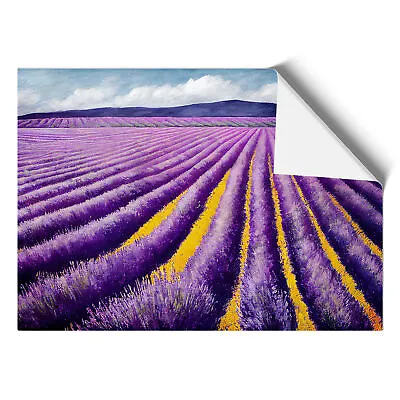 Phenomenal Lavender Flower Field Wall Art Print Framed Canvas Picture Poster • £18.95