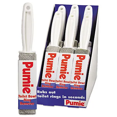 Pumie Toilet Bowl Ring Remover With Handle 1.25 X 5 Gray 6/Pack JAN-6 U.S. • $56.28