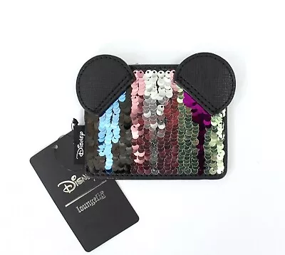 Loungefly Disney Minnie Mouse Sequin Faux Leather Cardholder • $25