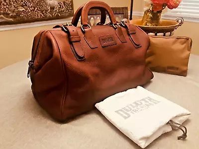 DULUTH TRADING  Heavy Leather Briefcase / Weekender  Gladstone Bag +  Canvas Bag • $380