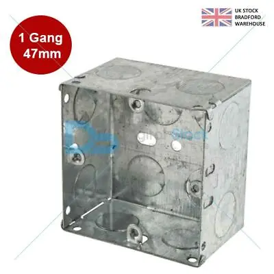 Single Metal Back Box 47mm Extra Deep 1Gang For Cooker • £5.97