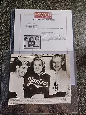 Mickey Mantle 1953 World Series Wire Photo Yankees Billy Martin Ed Lopat. 9/10 • $50