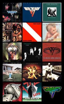 VAN HALEN Album Discography Magnet (4.5  X 3.5 ) • $5.99