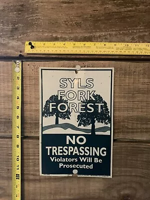 No Trespassing Sign SYLS Fork Forest Boundary Property Marker  • $7.99