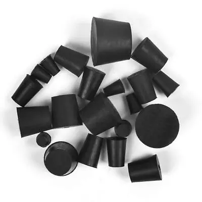 21 Pack Solid Rubber Stopper Black Lab Plug 000# - 8# Sizes Assortment 11 ... • $15.78