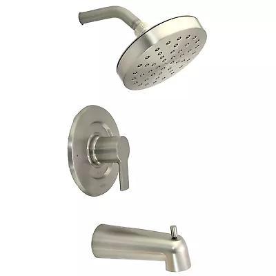Moen 82628SRN Rinza Tub & Shower Faucet Set W 6  Head And VALVE - Brushed Nickel • $110.47