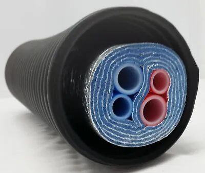 100 Ft Of Commercial Grade EZ Lay 5 Wrap Insulated (2)1  (2) 3/4  OB PEX Tubing • $1132.75