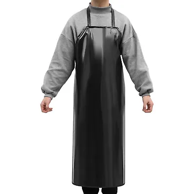 $10.85 • Buy Black Heavy Duty Waterproof Unisex Apron For Butchers Kitchen Cleaning Carpentry
