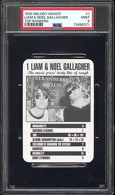 1995 OASIS Gallagher Melody Maker Top Rankers #1 PSA 9 Rookie RC Pop 1 Highest! • $650