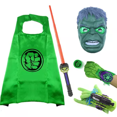 Marvel The Avenger The Hulk Mask Shield Launcher Kids Cosplay Toys Xmas Boy Gift • £6.99