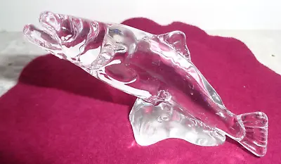 Vintage Hadeland Of Norway Crystal Glass Salmon Figurine-signed On Bottom • £23.12