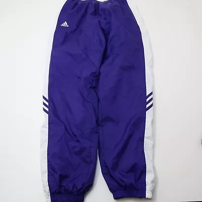 Vintage Adidas Pants Mens XL Track Pants Purple Running Nylon Casual Parachute • $38