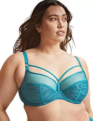 Sculptresse By Panache Dionne Full Cup Bra Underwired Plus Size Bras 9695 Teal	 • £25.20