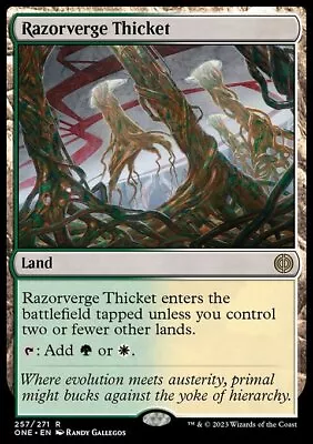 MTG Razorverge Thicket (257/493) Phyrexia All Will Be One NM • $2.95