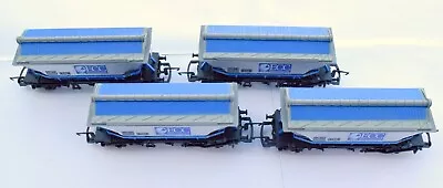 4 X Hornby R052 CDA Covered China Clay Hopper Wagons - 00 Scale - UNBOXED • £20