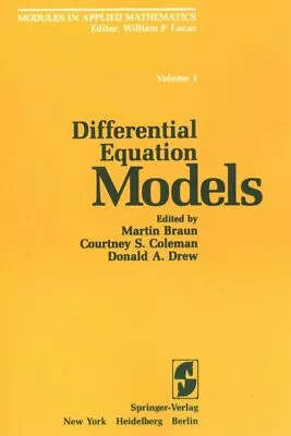 Differential Equation Models Paperback By Braun Martin (EDT); Coleman Cour... • $60.84