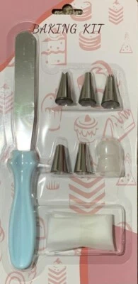 Cake Decorating Kit Piping Icing Bag Nozzle Palette Spatula Cake Smooth Tool Set • £3.25