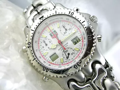 TAG HEUER SEL.s/el CHRONOGRAPH 1/100WHITE SENNA With New Battery • £417.82