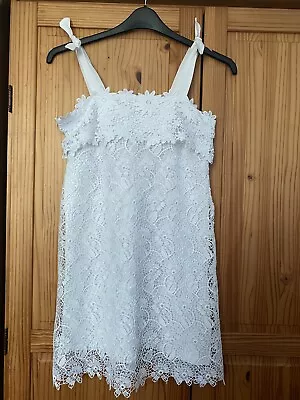 Girls Zara White Lace Dress Age 13-14 Years • £4.99