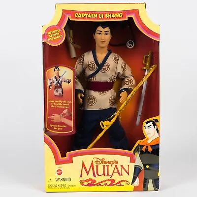 BNIB Vintage 1997 Mattel Disney Mulan Doll Captain Li Shang • £40