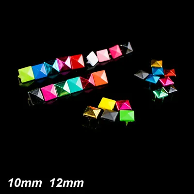 Colorful Claw Studs Rivets Pyramid Spike Square For Shoes Bags Costumes Leather • $19.69