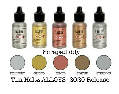 2020 Ranger Tim Holtz ALLOY Metallic Alcohol Inks (ALL 5 COLORS) IN STOCK • $26.95