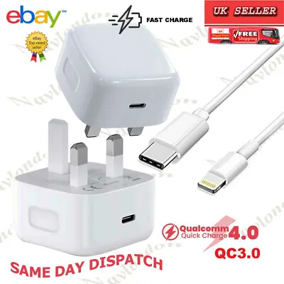 £3.49 • Buy Genuine 20W Fast USB-C CE Charger Plug/Data Cable For IPhone 11 12 13 14 Pro Max