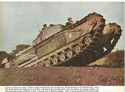 British Army Churchill Tank Dunkirk Africa Burma 1946 Photo Illustration Print • $11.14