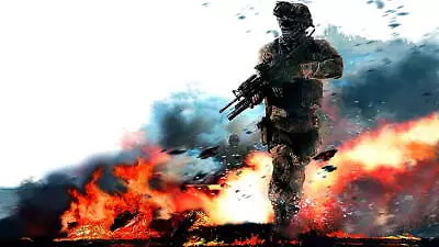 COD Call Of Duty Modern Warfare 2 WALL ART COVER 30x20 Inch Canvas FRAMED UK ART • £21.99