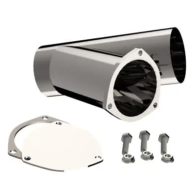 QTP Exhaust Cutout Manual Stainless Steel Polished Clamp-On 4  Diameter Each • $99.62