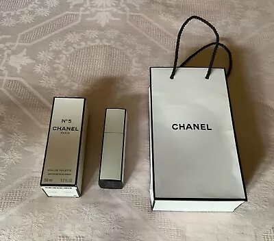 CHANEL NO.5 EAU DE TOILETTE  20ml TWIST PURSE SPRAY NEW • £65