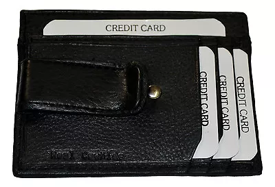 Metal Spring Money Clip Card Holder New Black  • $12.99