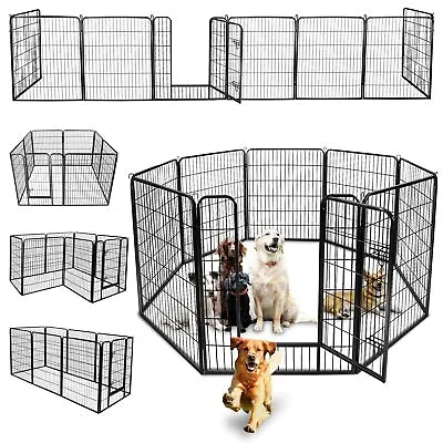 39   8 Panel Detachable Exercise Fence Metal Dog Playpen Multiple Shap For Pet • $91.58