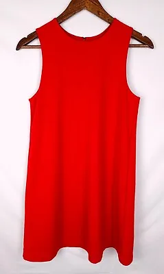 Issac Mizrahi For Target Solid Red Shift Trapeze Dress NWT Sleeveless - Small • $11.95